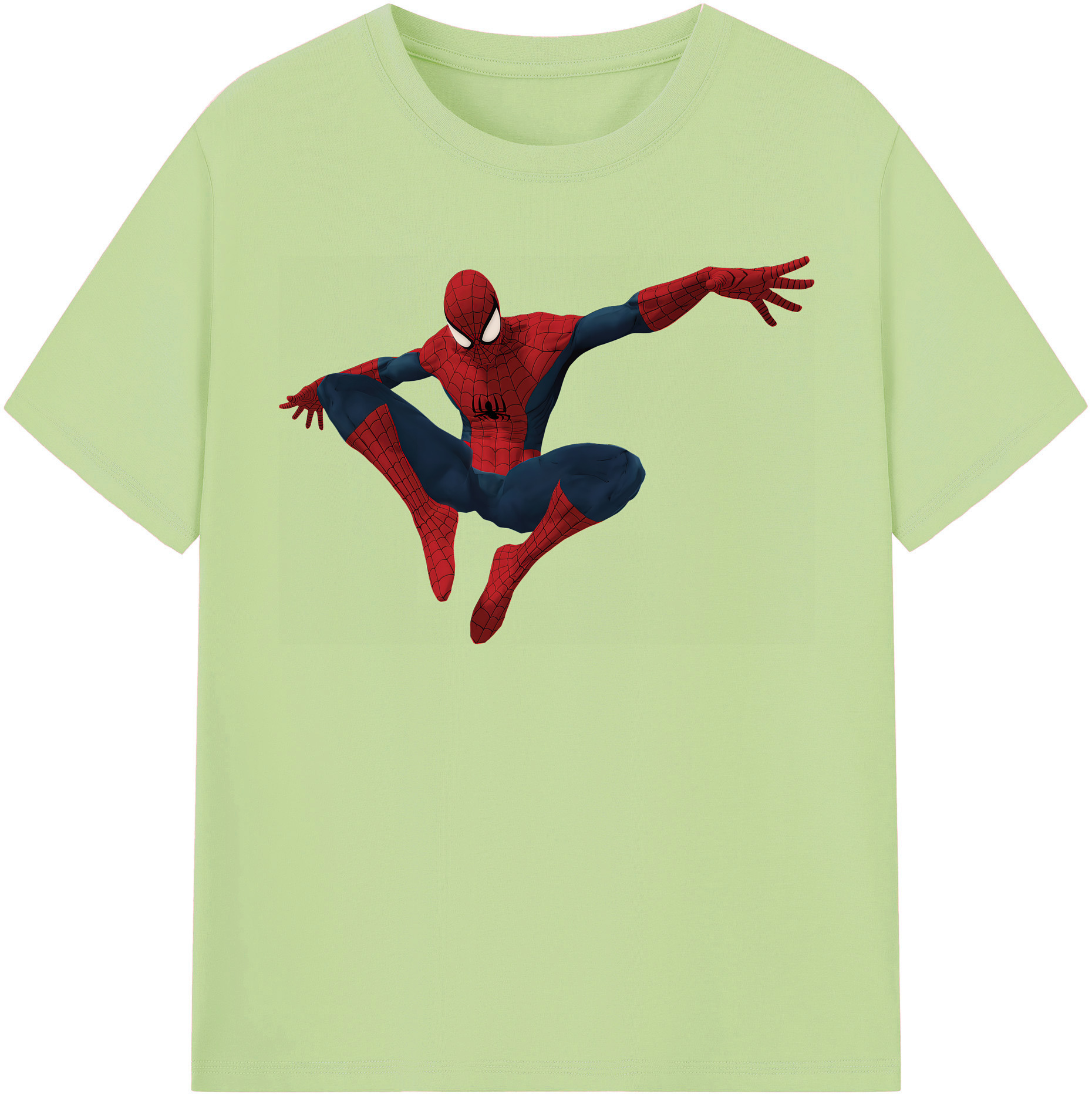 （画像用） Spider Man スパイダーマン 綿100％半袖Tシャツ（フロントプリント）